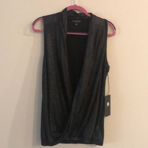 Rock & Republic NWT black dressy shirt, size L.